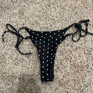Black Polka Dot Brazilian Bikini Bottom